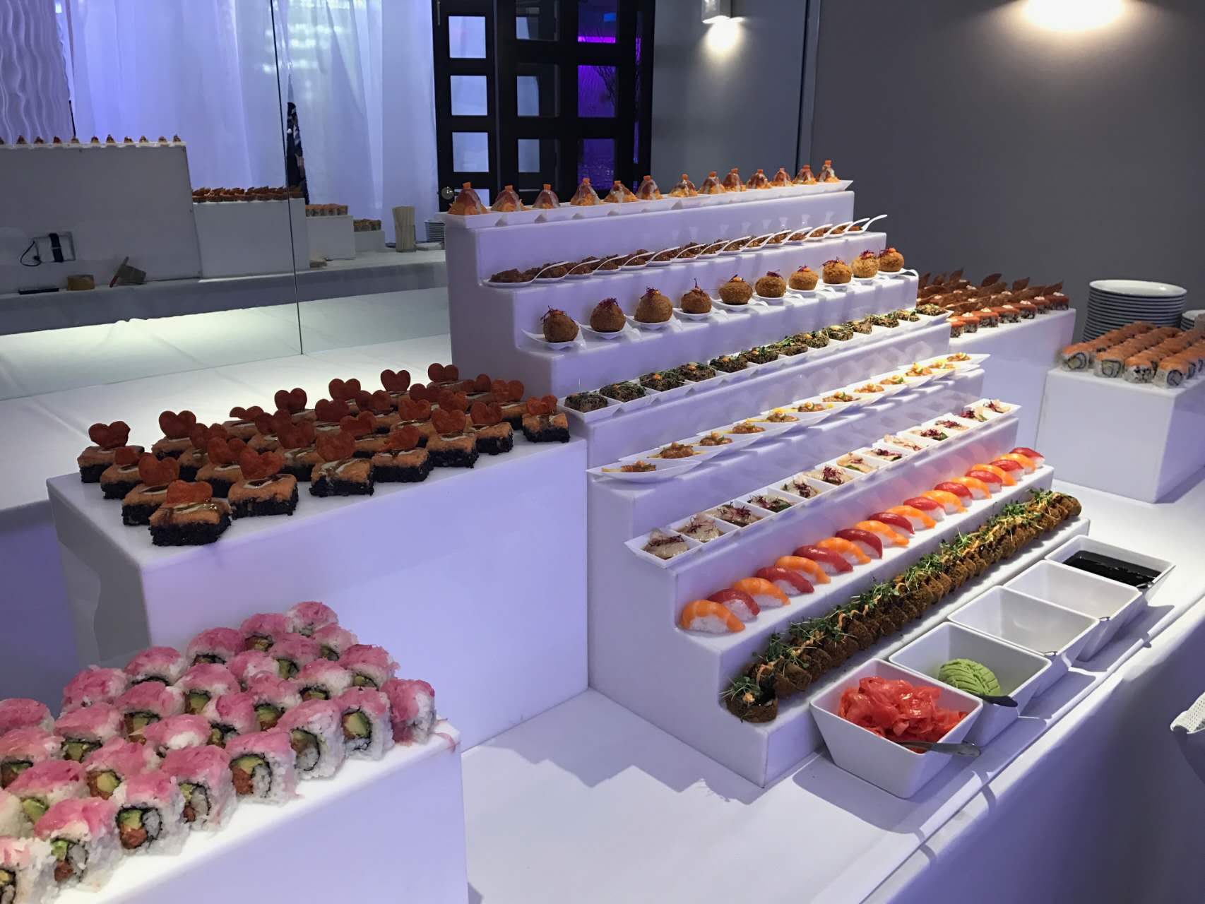 Elegant table setting with gourmet dishes