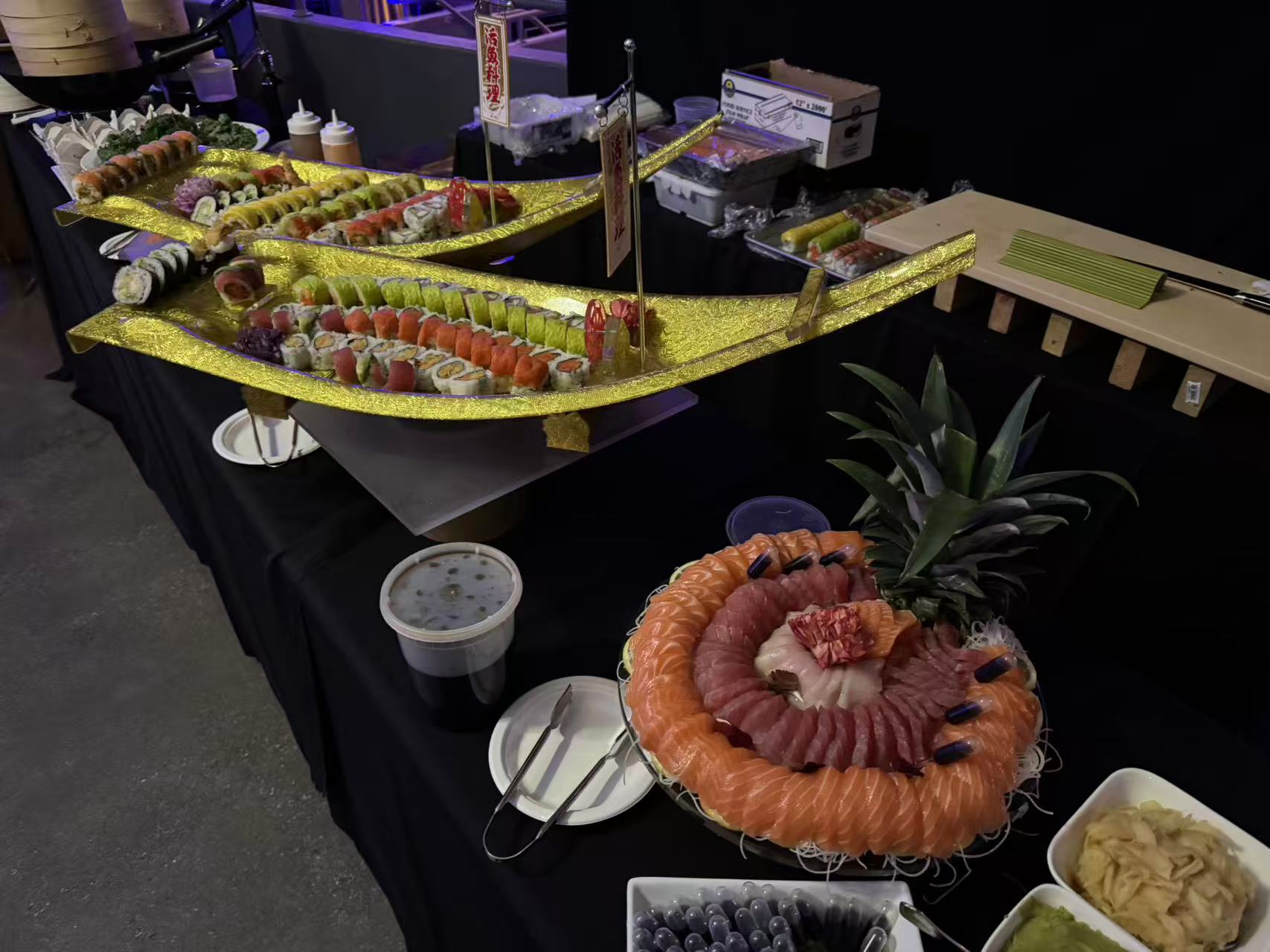 Chef preparing food for an event